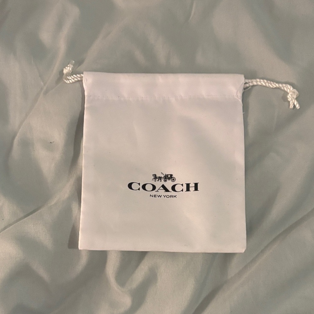 Coach White Dust Bag with Logo